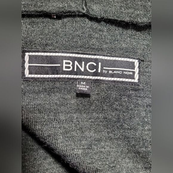 Nwot 48% WOOL Bnci By Blanc Noir Hoodie Cartigan, Medium Weight Warmth. Medium - Picture 10 of 10
